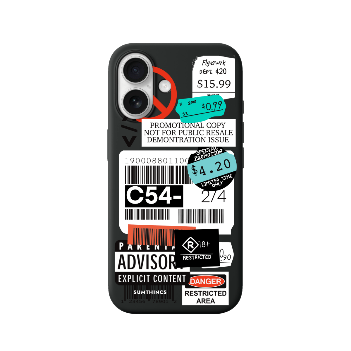 iPhone 17 Barcode C54 Premium Telefon Kılıfı Siyah - SUMTHINCS