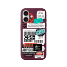 iPhone 17 Barcode C54 Premium Telefon Kılıfı Bordo - SUMTHINCS