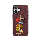 iPhone 17 Crossroad Leather Vegan Deri Telefon Kılıfı Bordo - SUMTHINCS