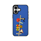 iPhone 17 Crossroad Leather Vegan Deri Telefon Kılıfı Mavi - SUMTHINCS