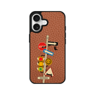 iPhone 17 Crossroad Leather Vegan Deri Telefon Kılıfı Kahverengi - SUMTHINCS