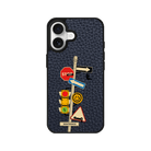 iPhone 17 Crossroad Leather Vegan Deri Telefon Kılıfı Pasifik Mavi - SUMTHINCS