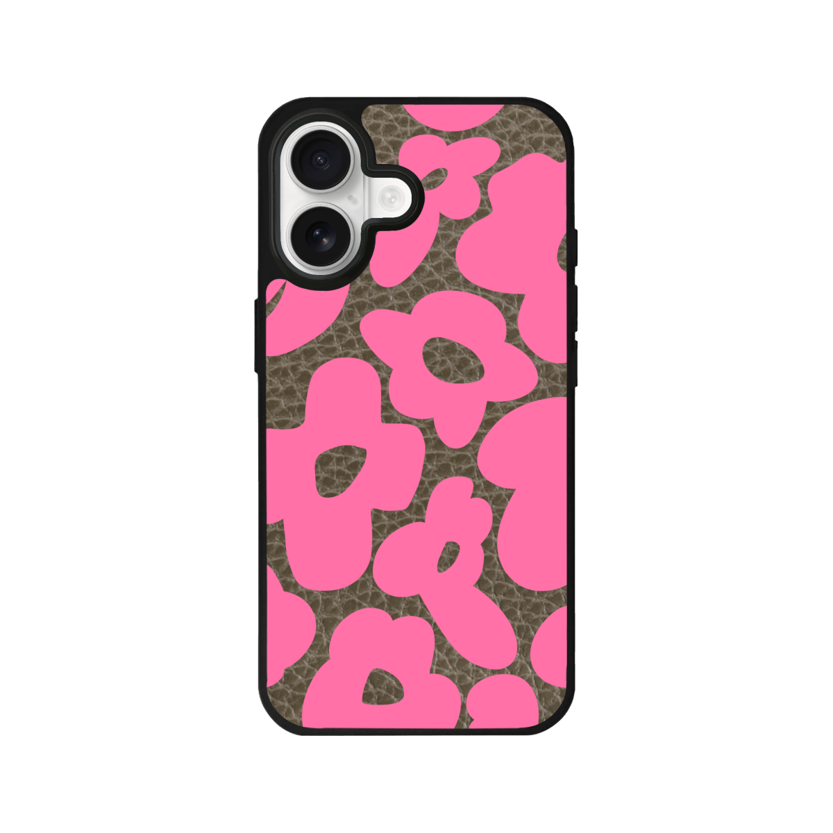 iPhone 17 Daisy Pop Leather Deri Telefon Kılıfı Haki - SUMTHINCS