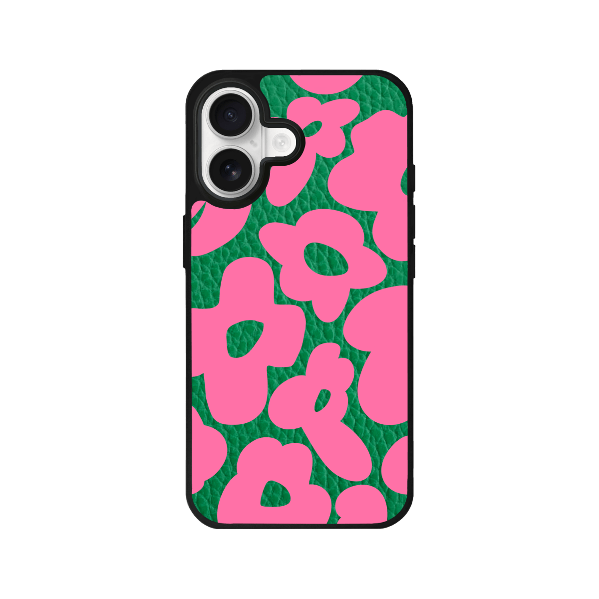 iPhone 17 Daisy Pop Leather Deri Telefon Kılıfı Yeşil - SUMTHINCS