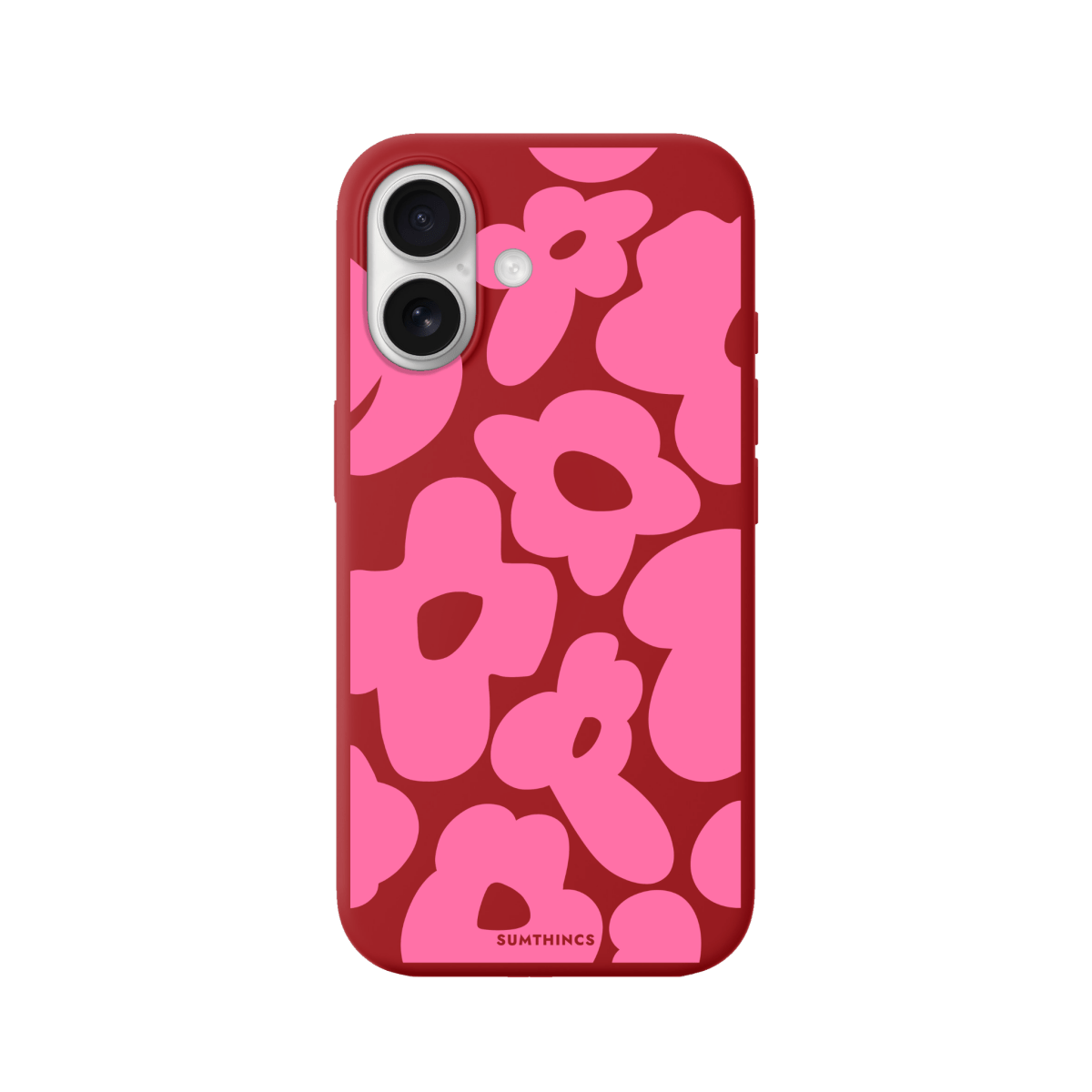 iPhone 17 Daisy Pop Premium Telefon Kılıfı Kırmızı - SUMTHINCS