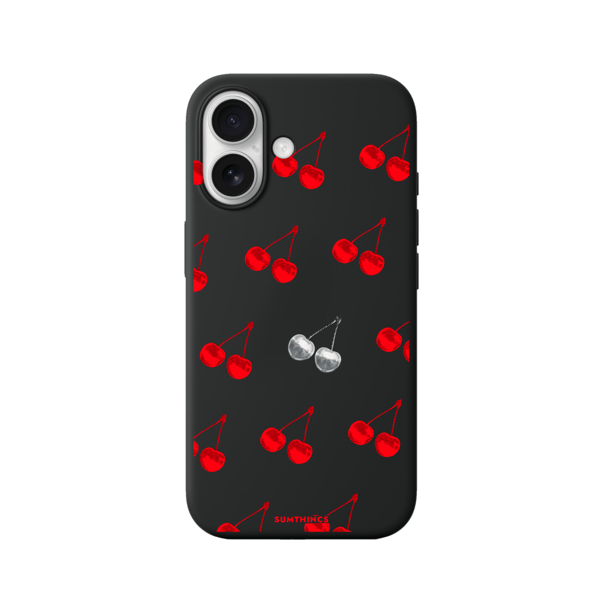 iPhone 17 Disco Cherry Premium Telefon Kılıfı Siyah - SUMTHINCS