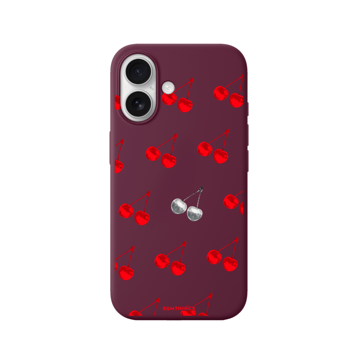 iPhone 17 Disco Cherry Premium Telefon Kılıfı Bordo - SUMTHINCS