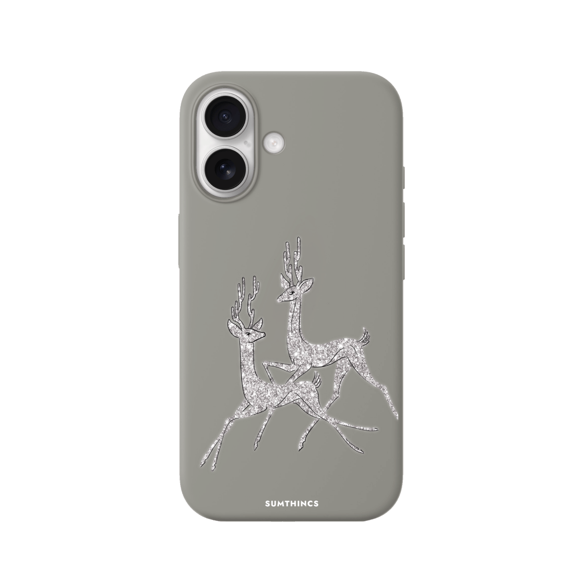 iPhone 17 Disco Deers Premium Telefon Kılıfı Gri - SUMTHINCS