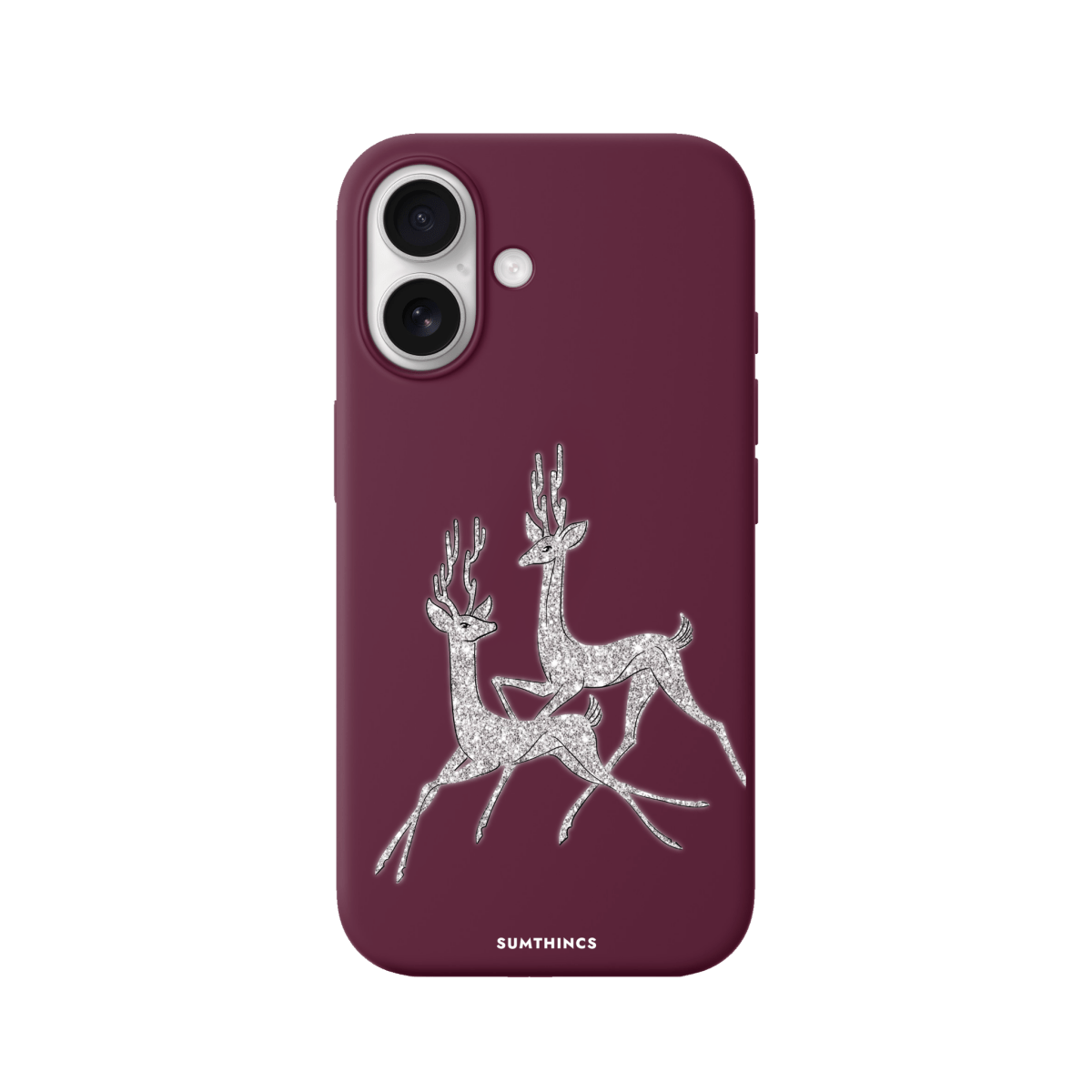 iPhone 17 Disco Deers Premium Telefon Kılıfı Bordo - SUMTHINCS