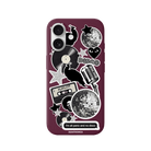 iPhone 17 Disco Stickers Premium Telefon Kılıfı Bordo - SUMTHINCS