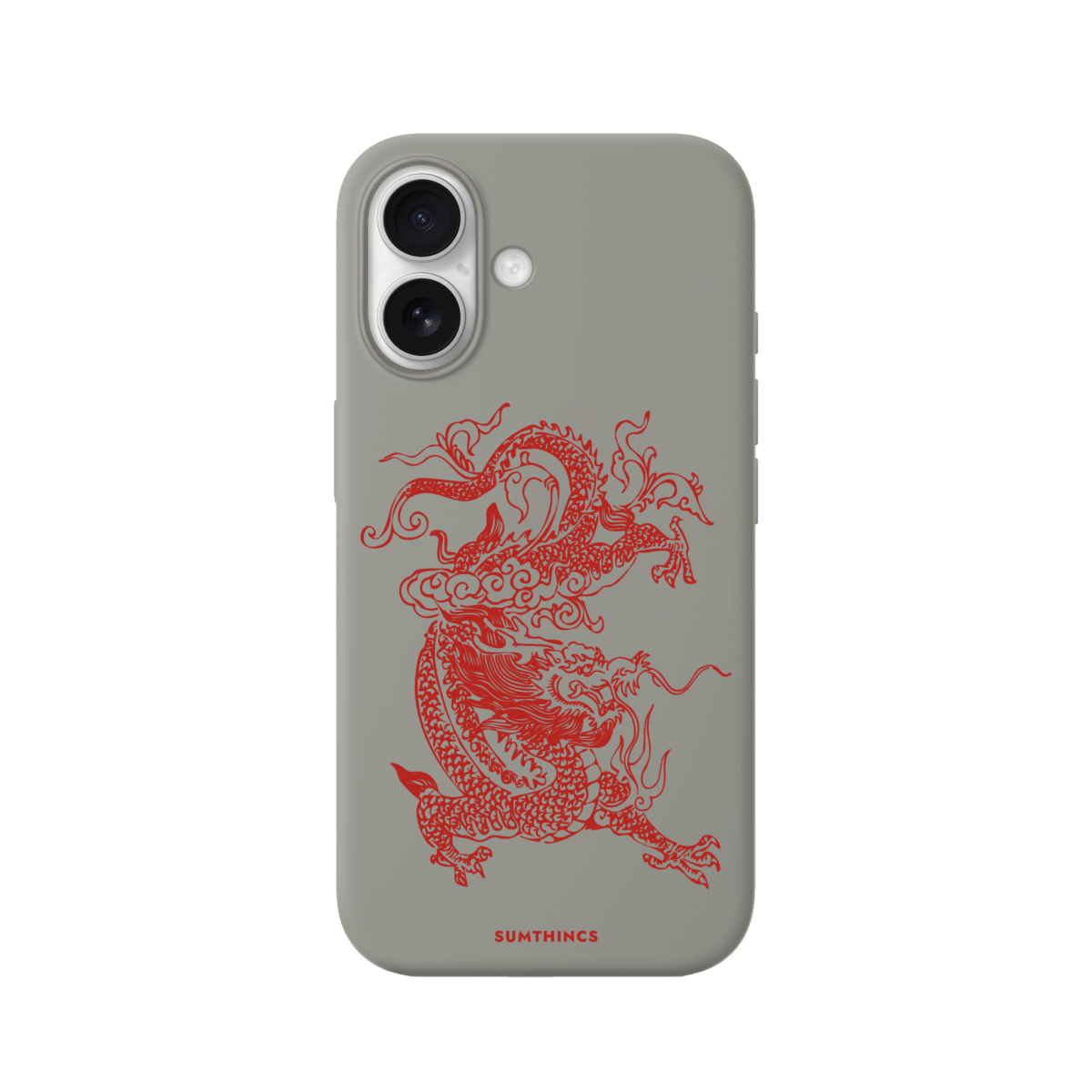 iPhone 17 Dragon Premium Telefon Kılıfı Gri - SUMTHINCS