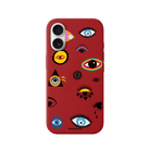 iPhone 17 Eye Stickers Premium Telefon Kılıfı Kırmızı - SUMTHINCS