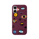 iPhone 17 Eye Stickers Premium Telefon Kılıfı Bordo - SUMTHINCS