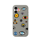 iPhone 17 Eye Stickers Premium Telefon Kılıfı Gri - SUMTHINCS
