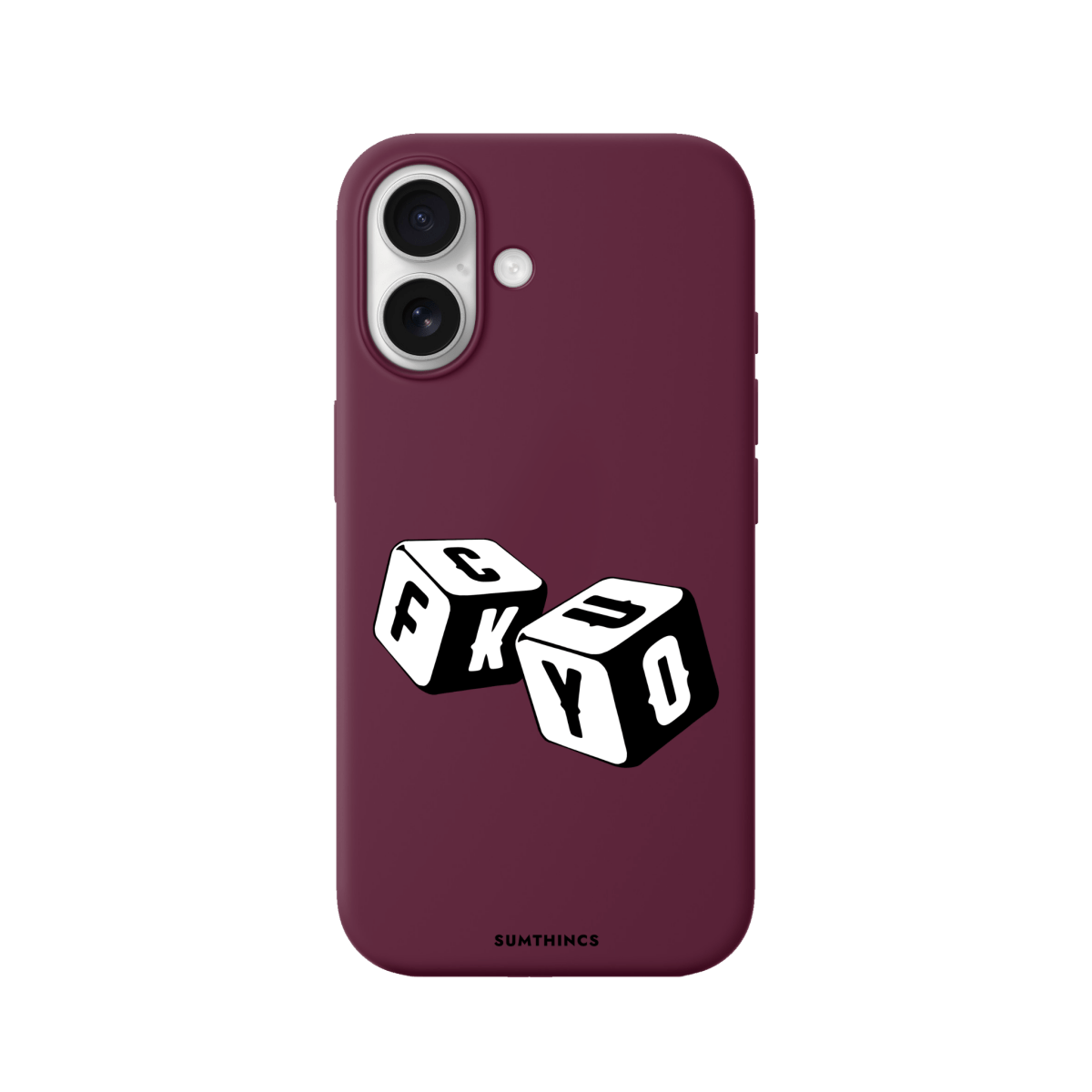 iPhone 17 Fck You Premium Telefon Kılıfı Bordo - SUMTHINCS