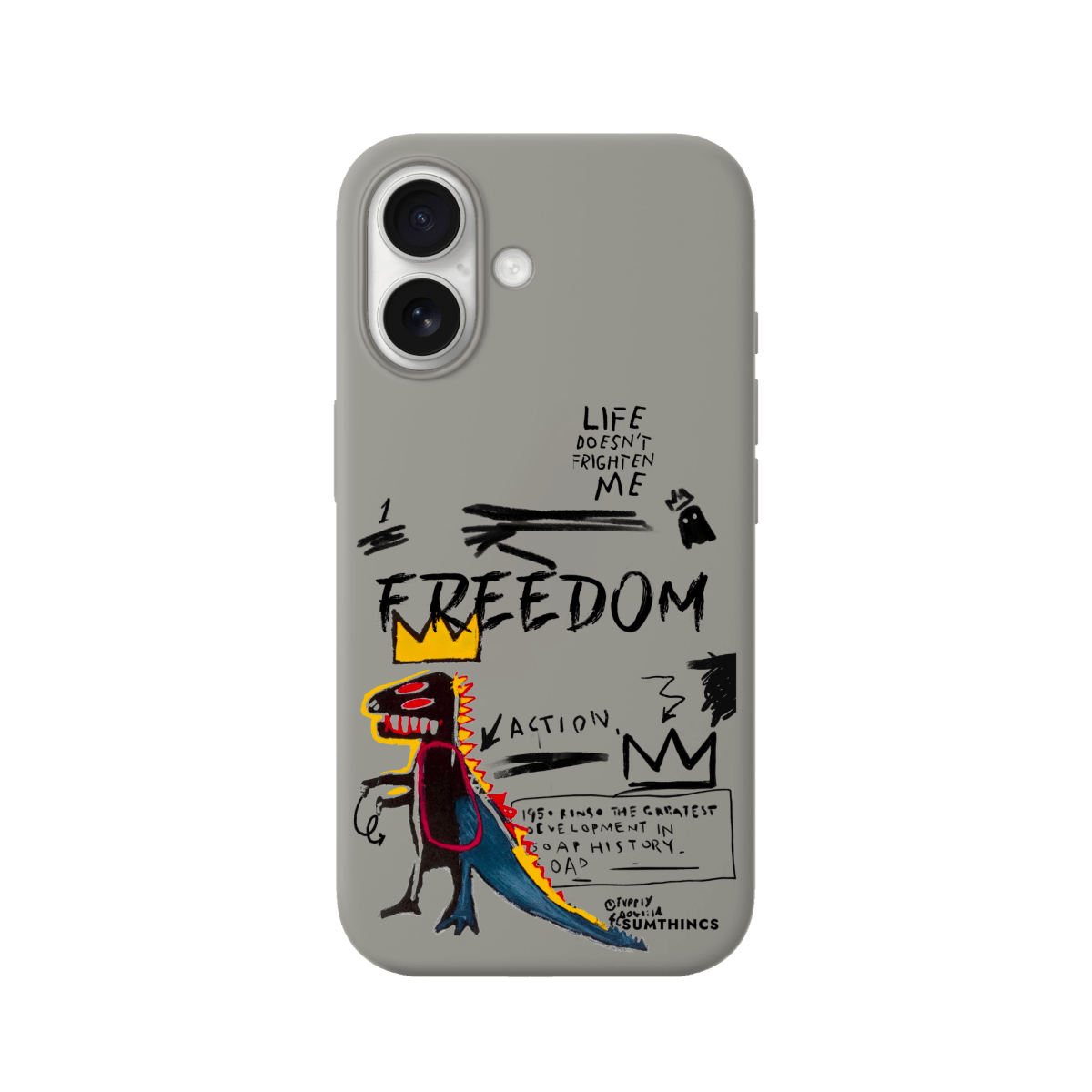 iPhone 17 Freedom Premium Telefon Kılıfı Gri - SUMTHINCS
