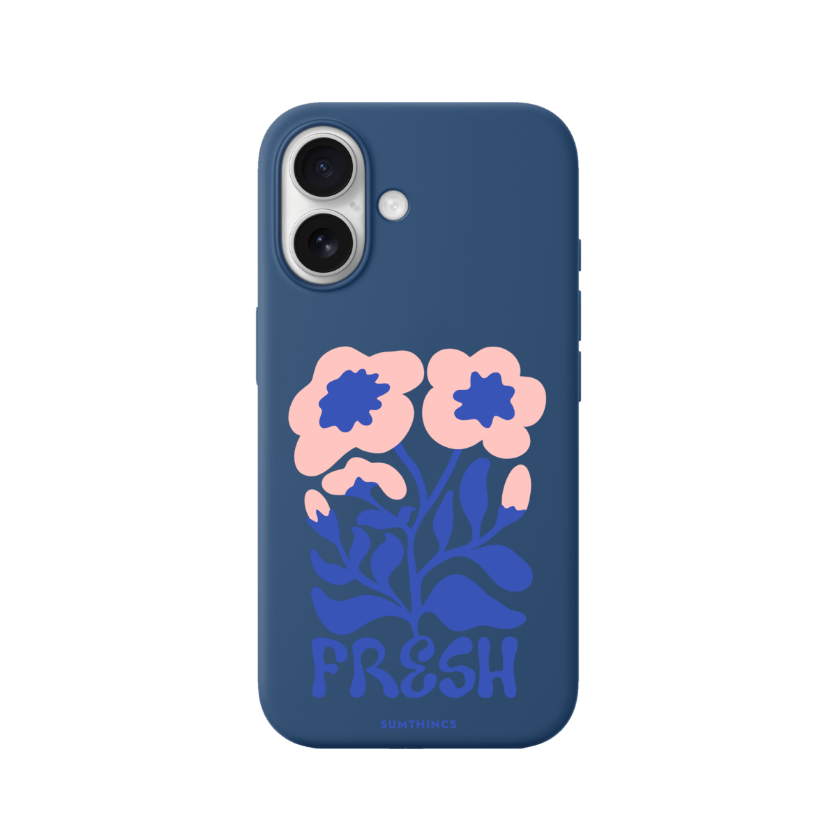 iPhone 17 Fresh Flowers Premium Telefon Kılıfı Pasifik Mavi - SUMTHINCS