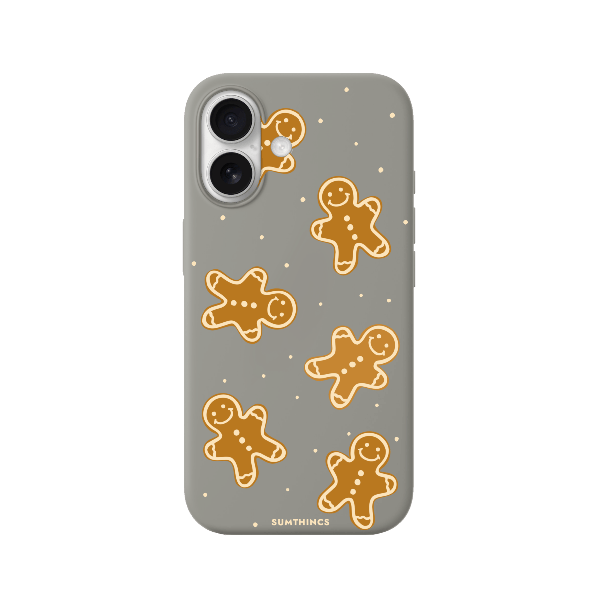 iPhone 17 Gingerbread Man Premium Telefon Kılıfı Gri - SUMTHINCS