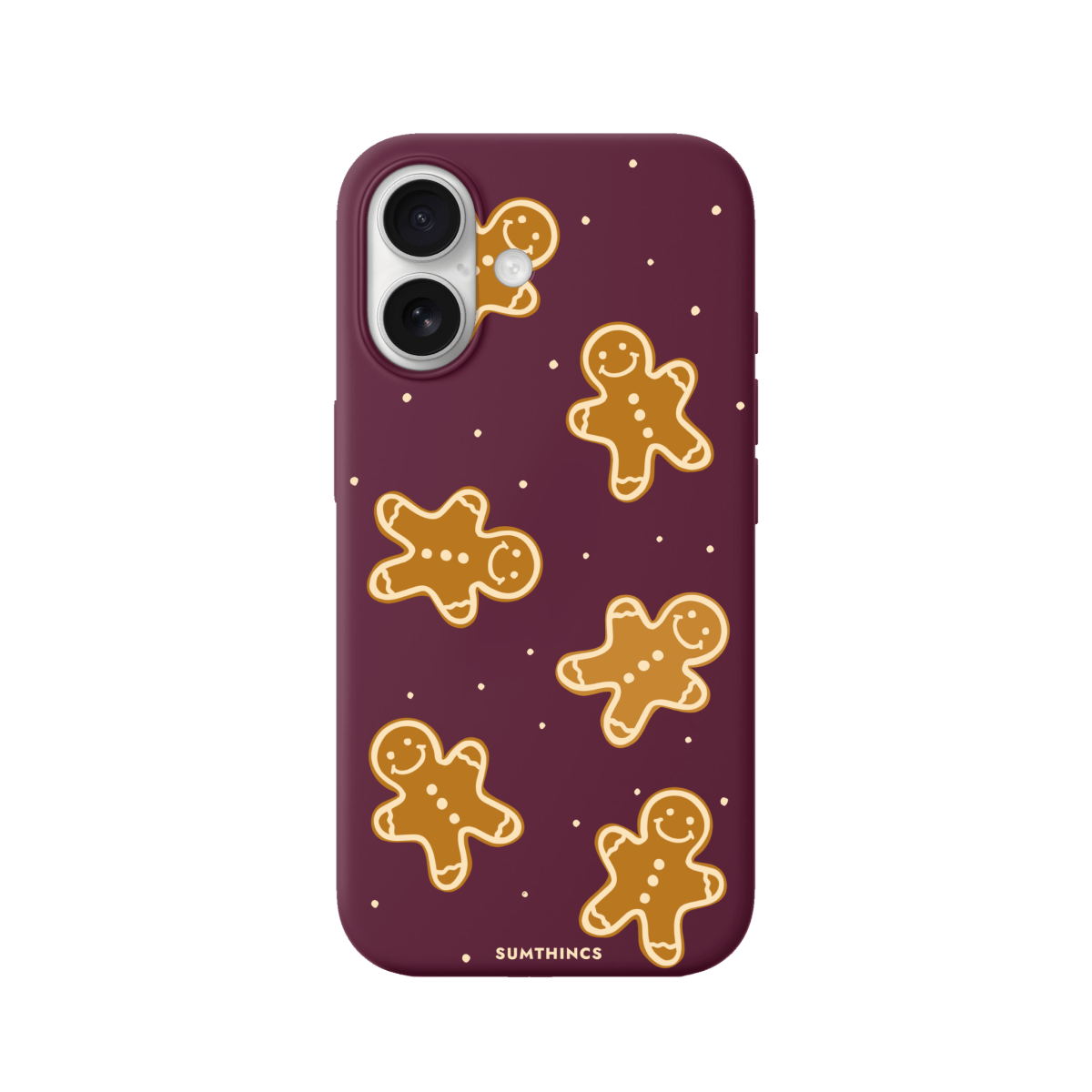 iPhone 17 Gingerbread Man Premium Telefon Kılıfı Bordo - SUMTHINCS