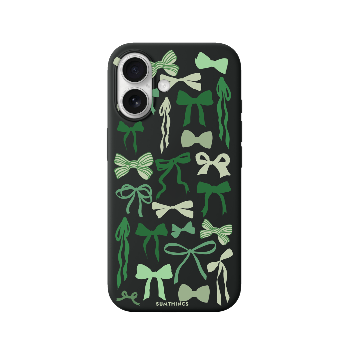 iPhone 17 Green Garland Premium Telefon Kılıfı Siyah - SUMTHINCS