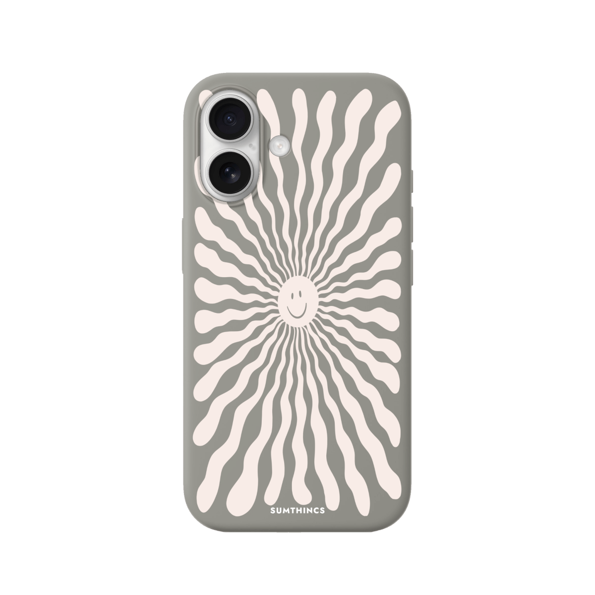 iPhone 17 Happy Little Sun Premium Telefon Kılıfı Gri - SUMTHINCS