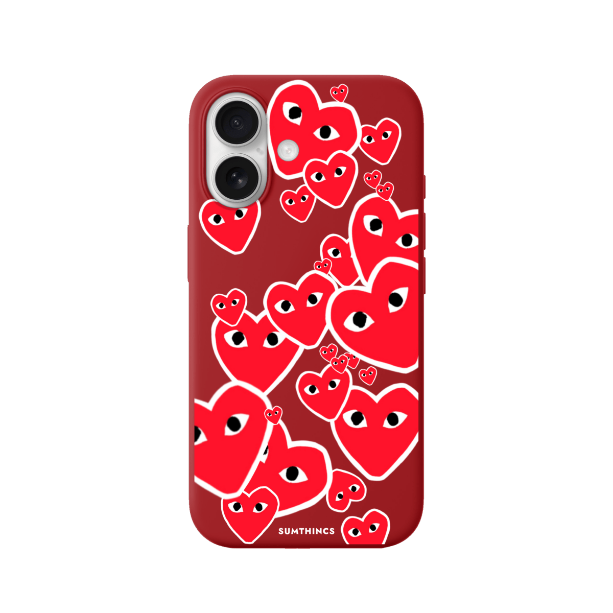 iPhone 17 Hearts Premium Telefon Kılıfı Kırmızı - SUMTHINCS