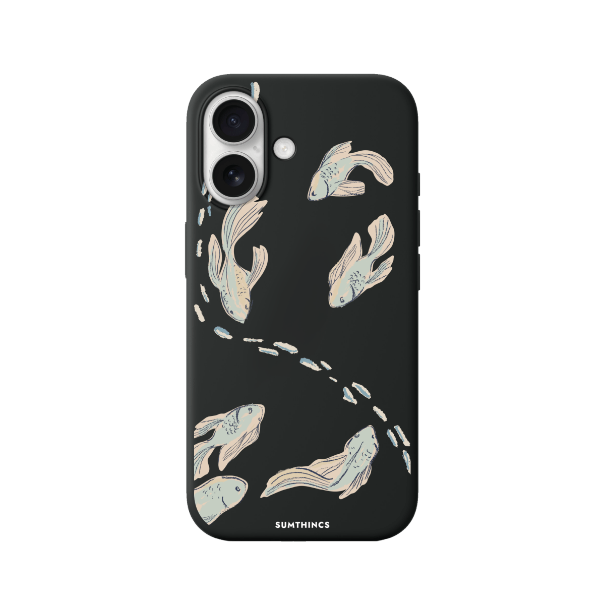 iPhone 17 Koi Fish Premium Telefon Kılıfı Siyah - SUMTHINCS