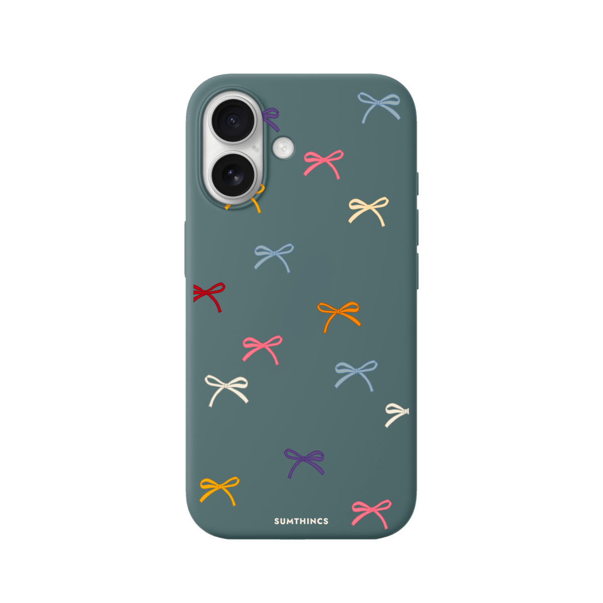 iPhone 17 Little Bows Premium Telefon Kılıfı Pasifik Mavi - SUMTHINCS