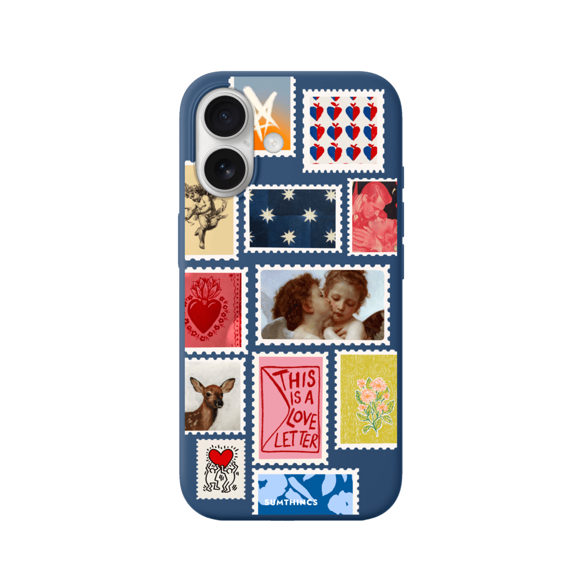 iPhone 17 Love Letter Premium Telefon Kılıfı Pasifik Mavi - SUMTHINCS