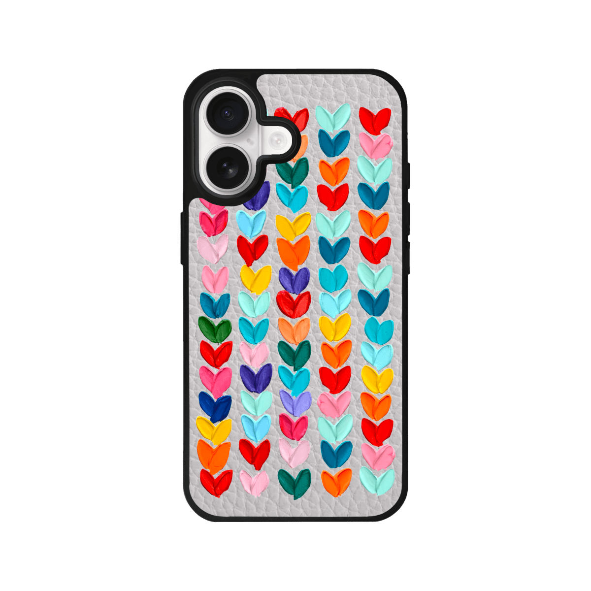 iPhone 17 Lovestorm Leather Vegan Deri Telefon Kılıfı Gri - SUMTHINCS