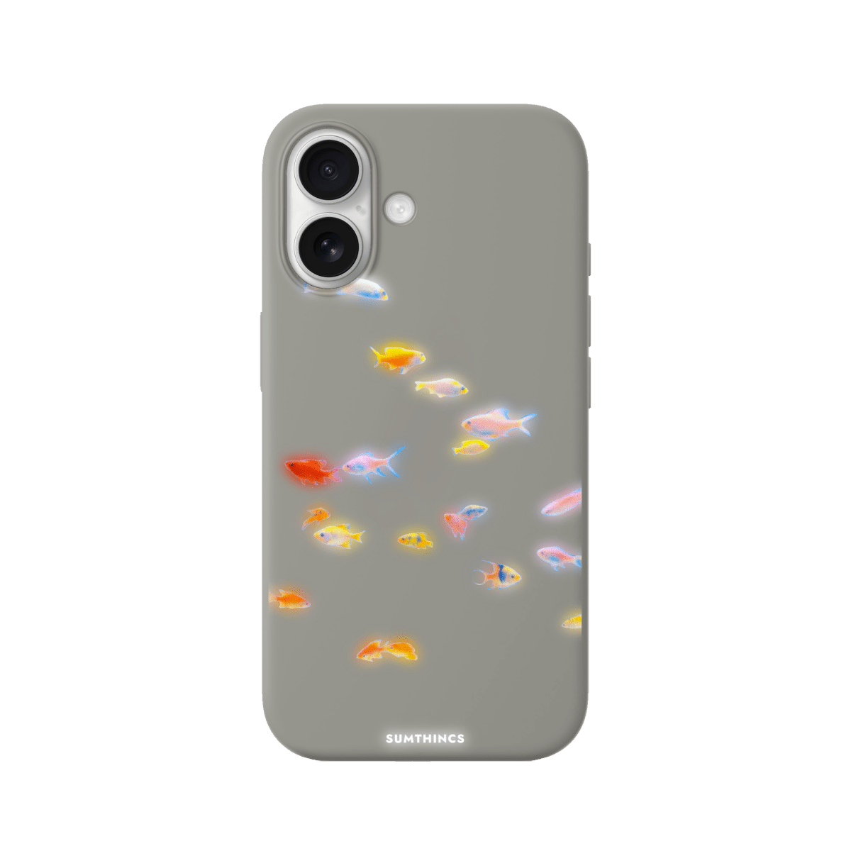 iPhone 17 Neon Fish Premium Telefon Kılıfı Gri - SUMTHINCS