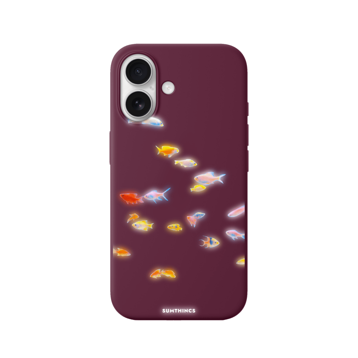 iPhone 17 Neon Fish Premium Telefon Kılıfı Bordo - SUMTHINCS