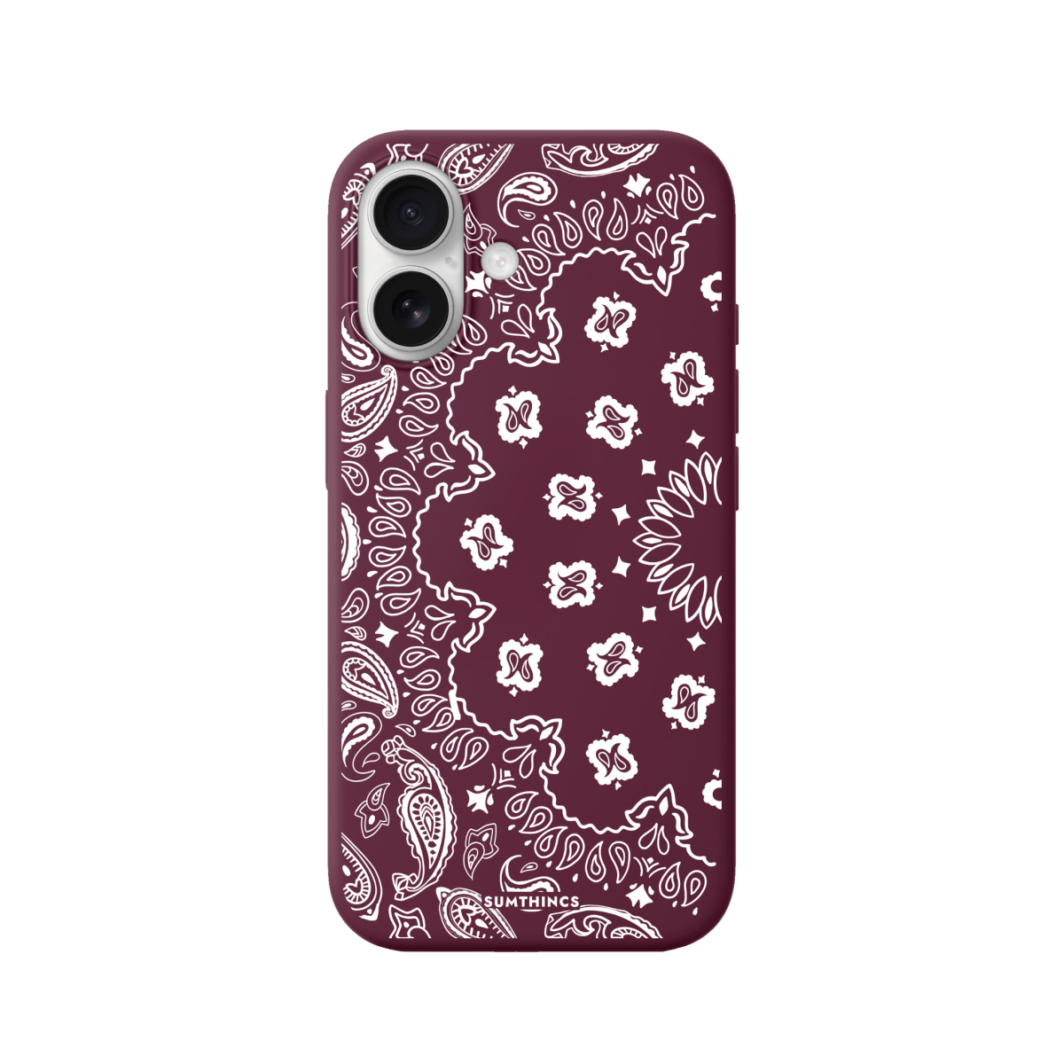 iPhone 17 Paisley Premium Telefon Kılıfı Bordo - SUMTHINCS