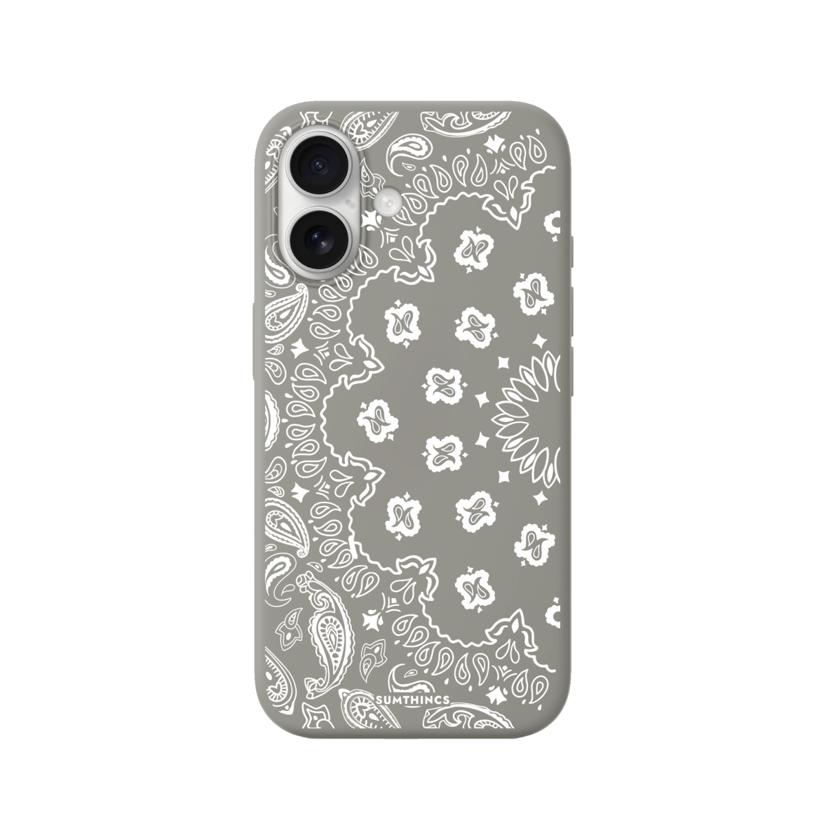 iPhone 17 Paisley Premium Telefon Kılıfı Gri - SUMTHINCS