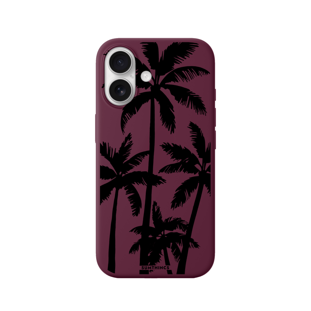 iPhone 17 Palm Trees Premium Telefon Kılıfı Bordo - SUMTHINCS