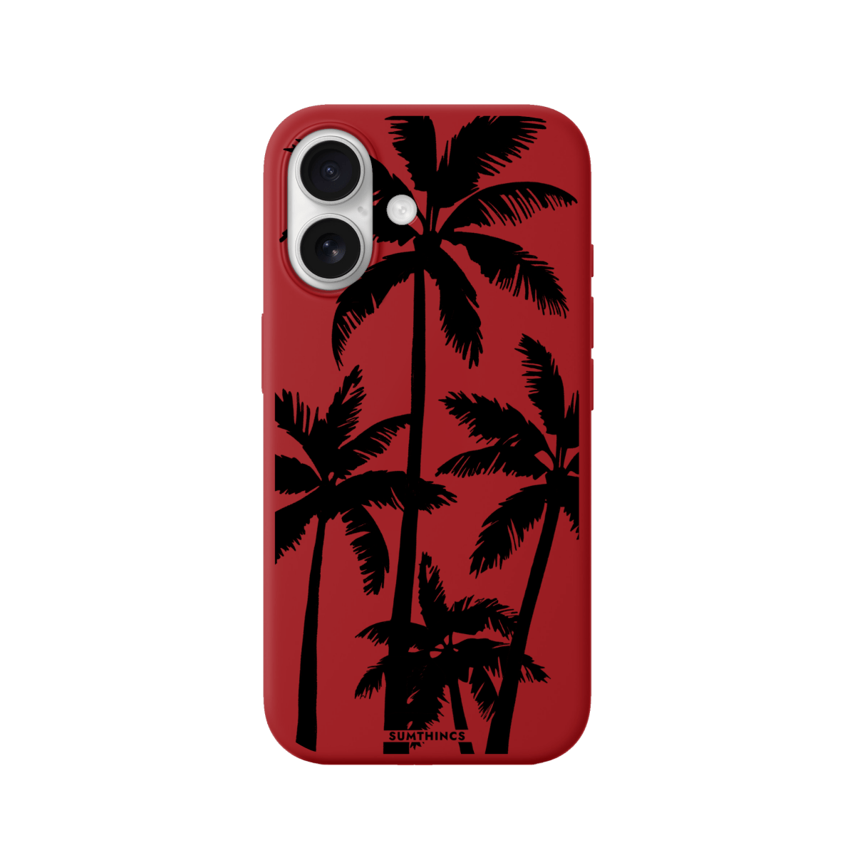 iPhone 17 Palm Trees Premium Telefon Kılıfı Kırmızı - SUMTHINCS