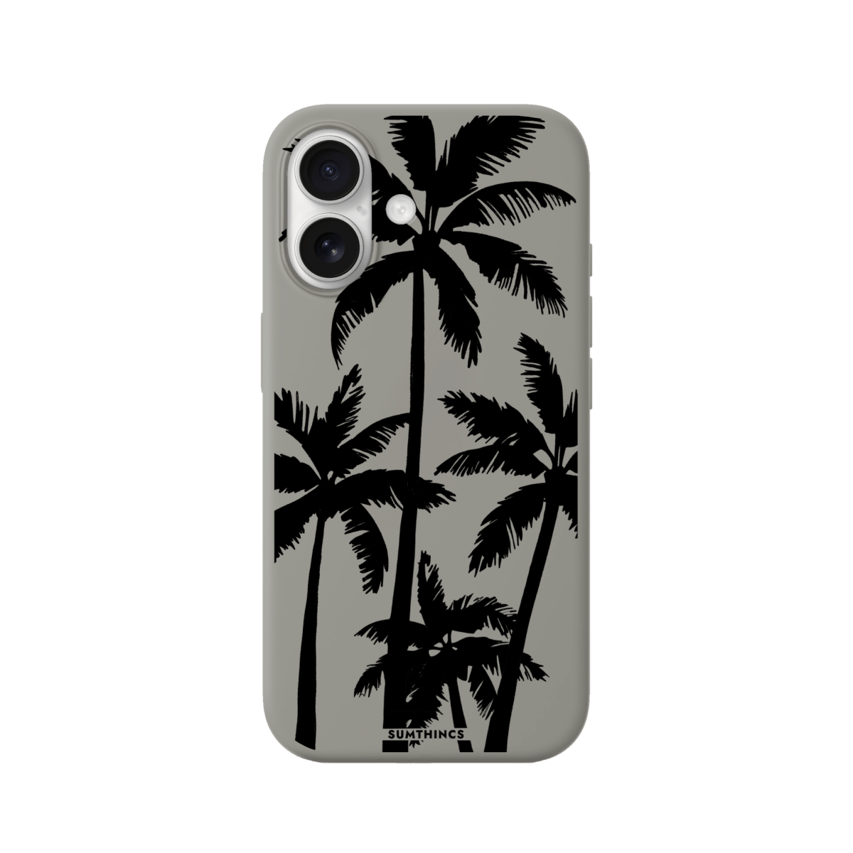 iPhone 17 Palm Trees Premium Telefon Kılıfı Gri - SUMTHINCS