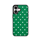 iPhone 17 Polka Dot Leather Deri Telefon Kılıfı Yeşil - SUMTHINCS