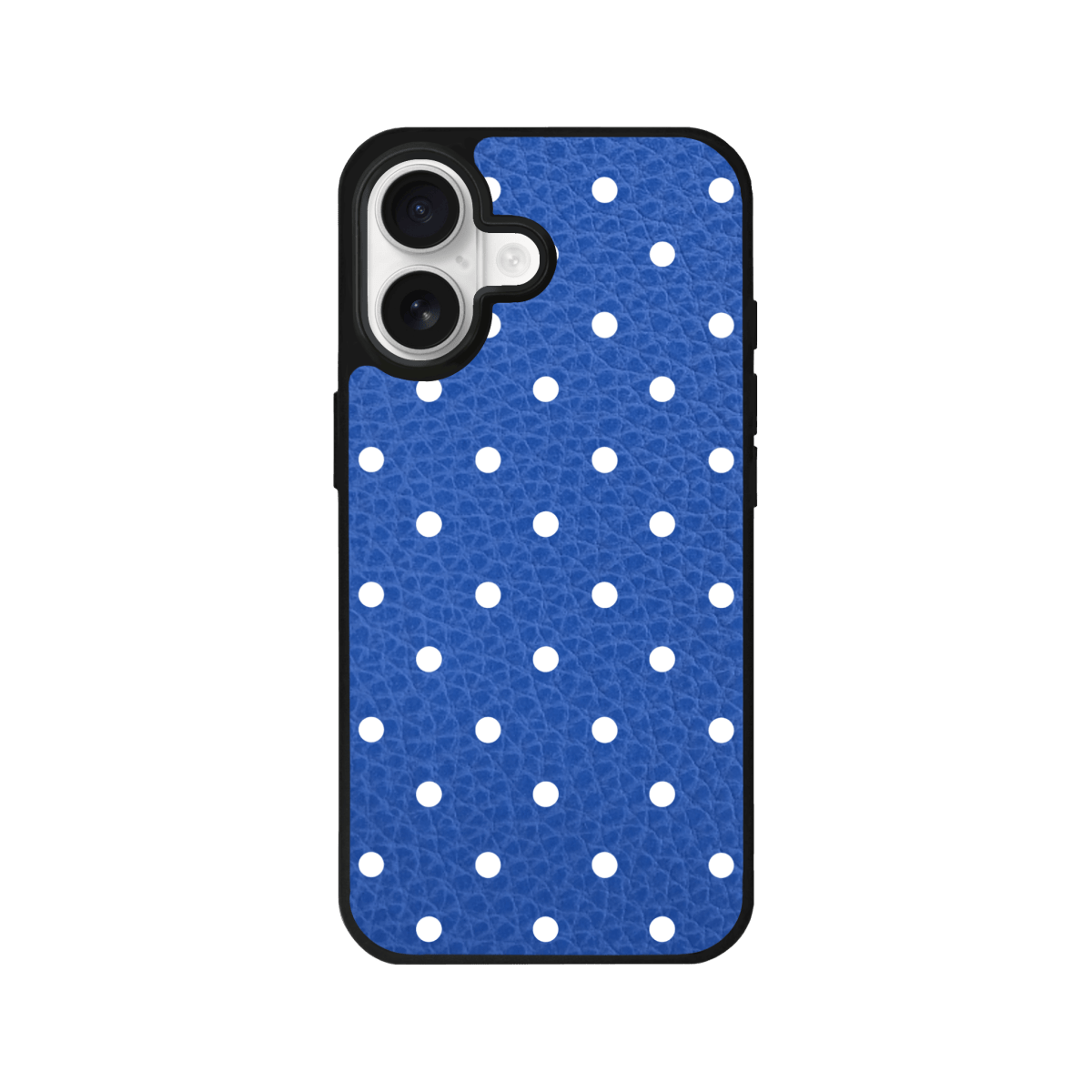 iPhone 17 Polka Dot Leather Deri Telefon Kılıfı Mavi - SUMTHINCS