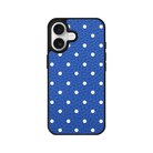iPhone 17 Polka Dot Leather Deri Telefon Kılıfı Mavi - SUMTHINCS
