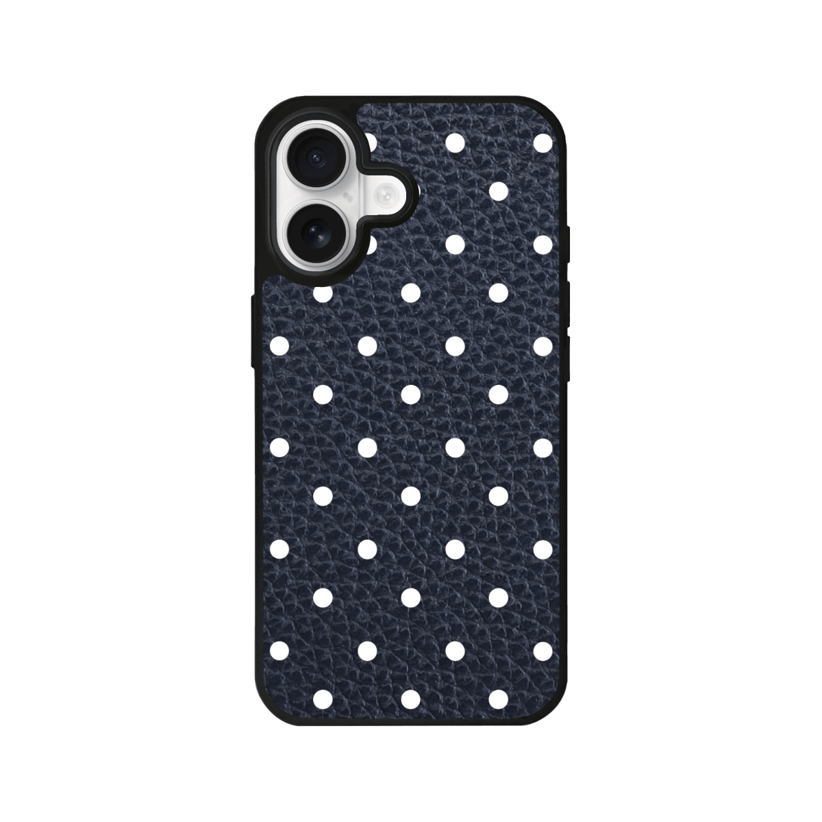 iPhone 17 Polka Dot Leather Deri Telefon Kılıfı Pasifik Mavi - SUMTHINCS
