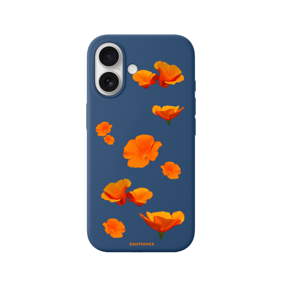 iPhone 17 Poppies Premium Telefon Kılıfı Pasifik Mavi - SUMTHINCS