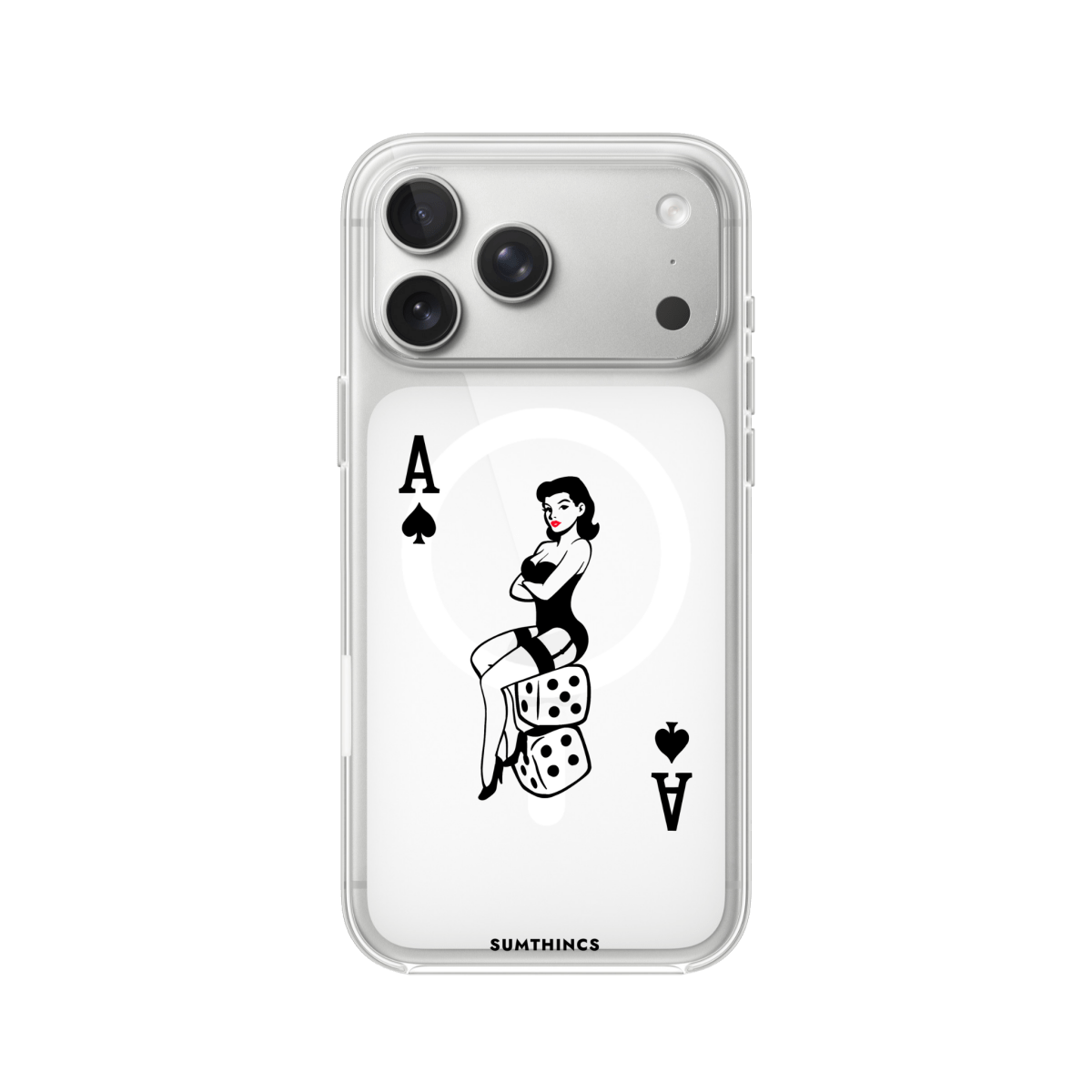 iPhone 17 Pro Ace Queen Clear Magsafe Şeffaf Telefon Kılıfı - SUMTHINCS