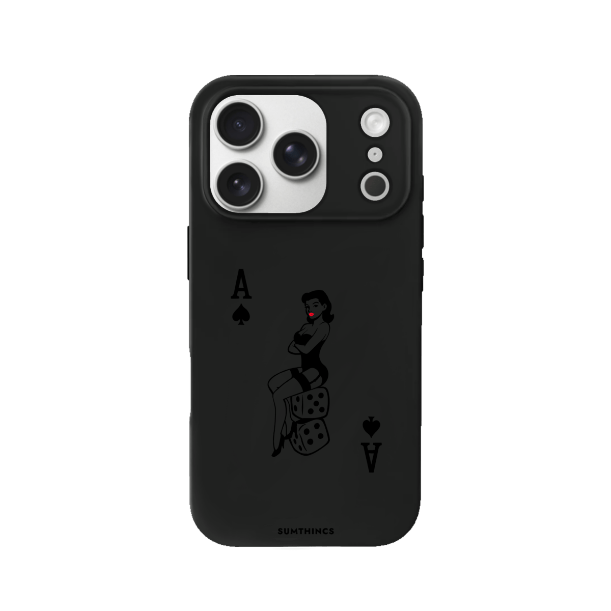 iPhone 17 Pro Ace Queen Premium Telefon Kılıfı Siyah - SUMTHINCS