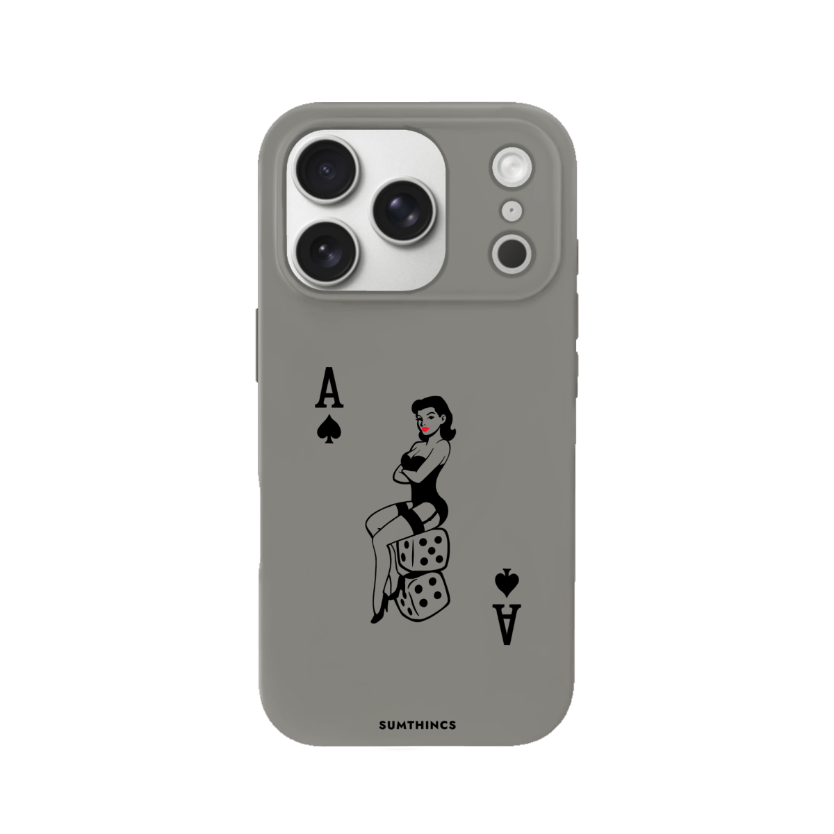 iPhone 17 Pro Ace Queen Premium Telefon Kılıfı Gri - SUMTHINCS