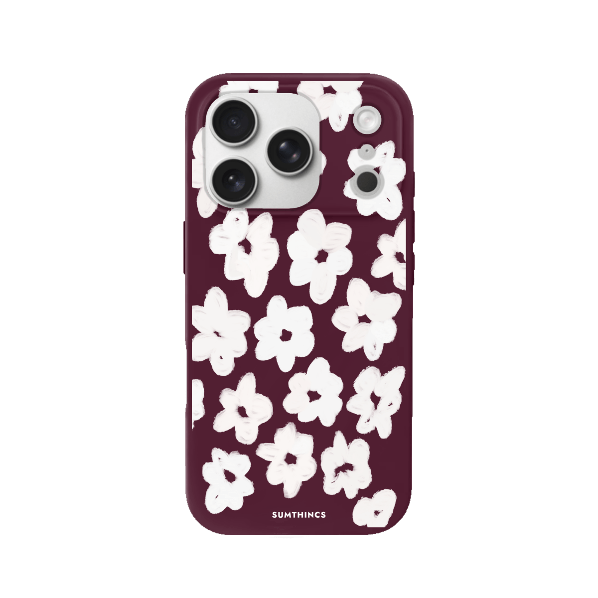 iPhone 17 Pro Blossoms Premium Telefon Kılıfı Bordo - SUMTHINCS
