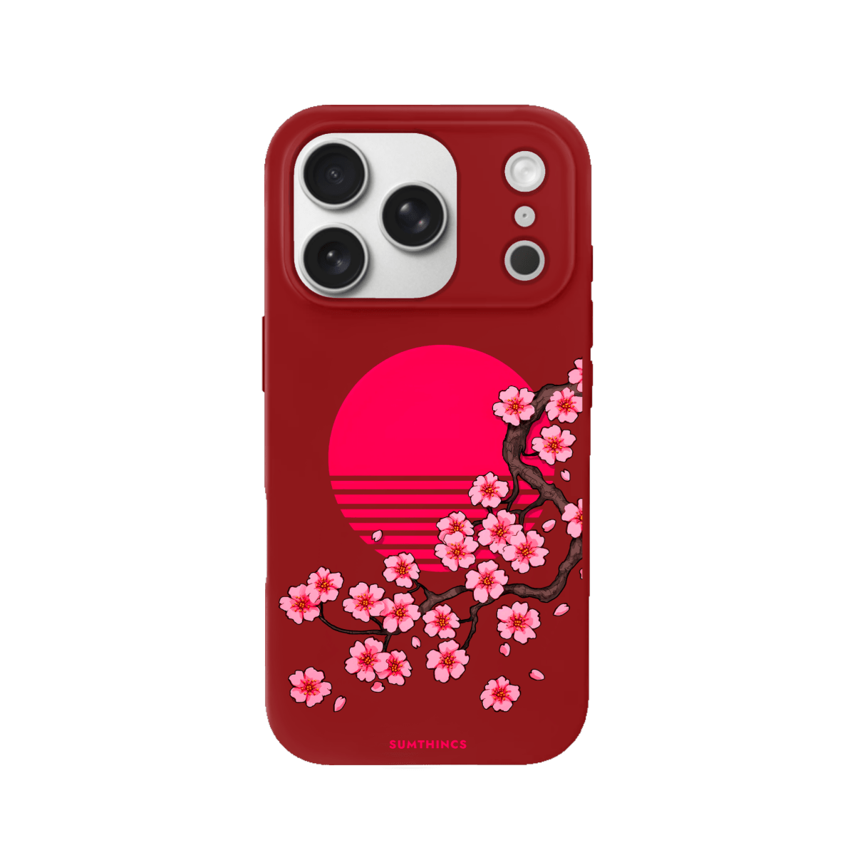 iPhone 17 Pro Cherry Blossom Dawn Premium Telefon Kılıfı Kırmızı - SUMTHINCS