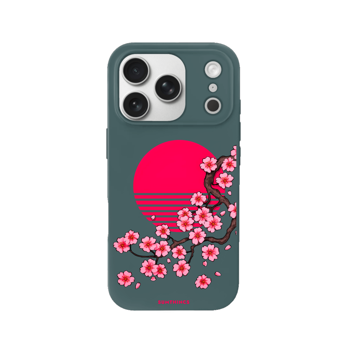 iPhone 17 Pro Cherry Blossom Dawn Premium Telefon Kılıfı Kaktüs Yeşili - SUMTHINCS