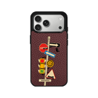 iPhone 17 Pro Crossroad Leather Vegan Deri Telefon Kılıfı Bordo - SUMTHINCS