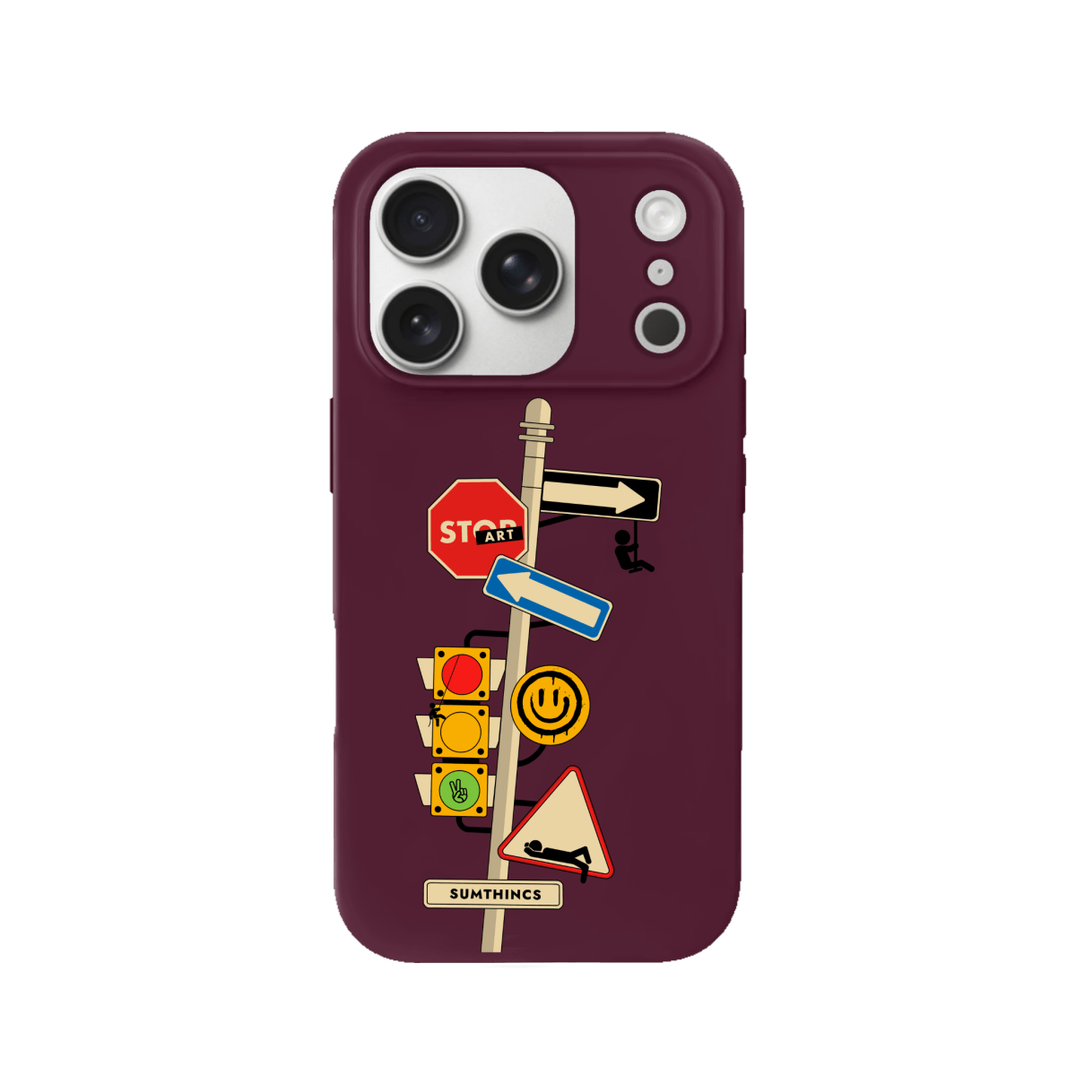 iPhone 17 Pro Crossroad Premium Telefon Kılıfı Bordo - SUMTHINCS